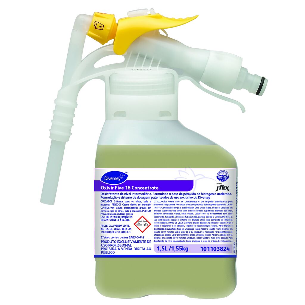 Oxivir Five 16 Concentrate 2x1.5L - DESINFETANTE DE NÍVEL INTERMEDIÁRIO